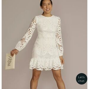 David’s Bridal Flounce hem lace dress